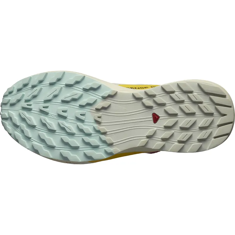 Salomon Sense Ride 5 Women's Trail Running Shoe in Rainy Day/Hot Sauce/Freesia-1